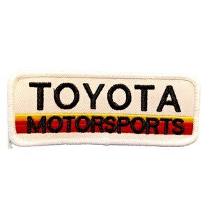Toyota Motorsports Racing White Car Vintage Style Retro 4in Patch Iron / Sew-On